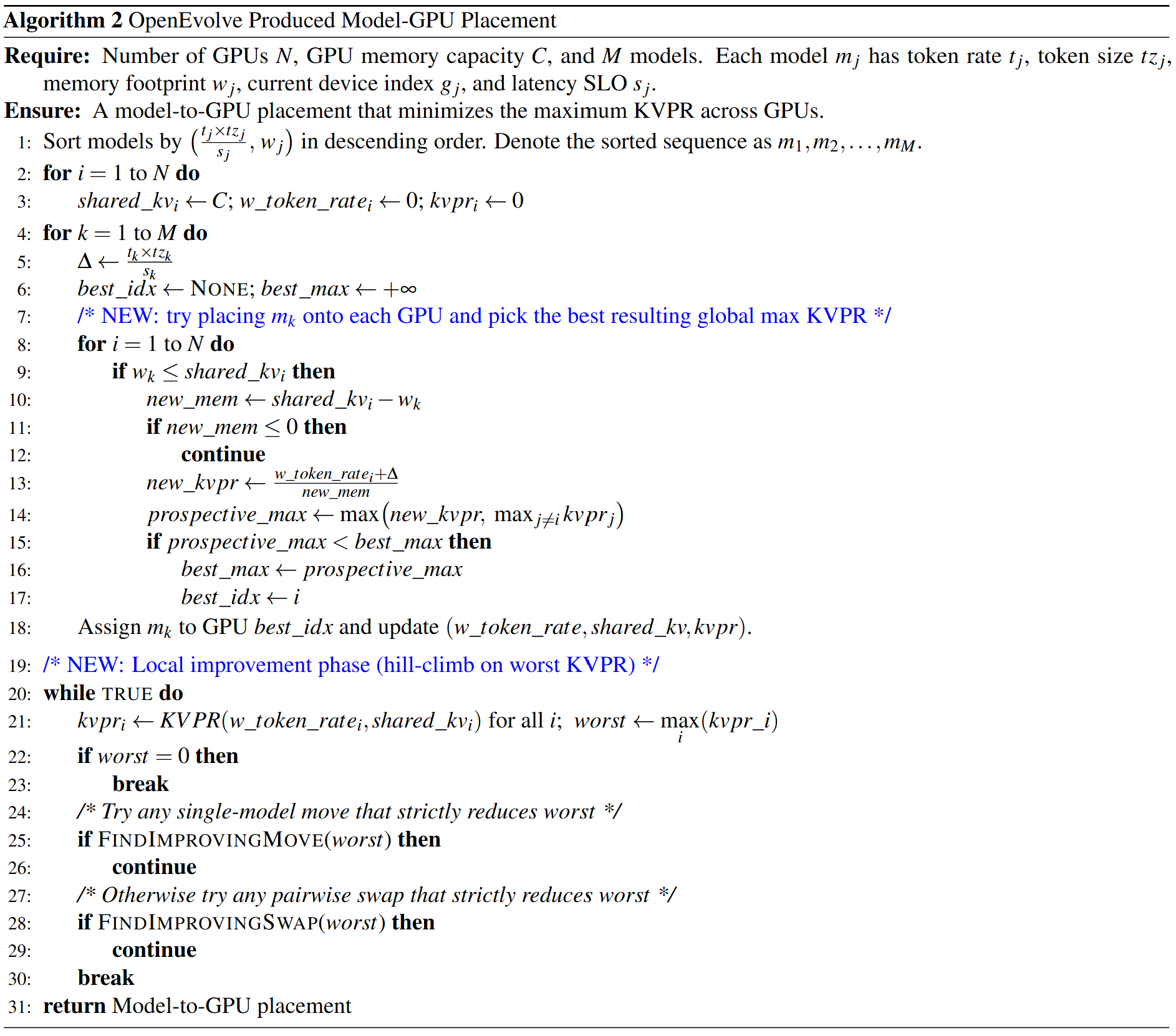 OpenEvolve produces an improved model-GPU placement algorithm with two previously unexplored optimizations.